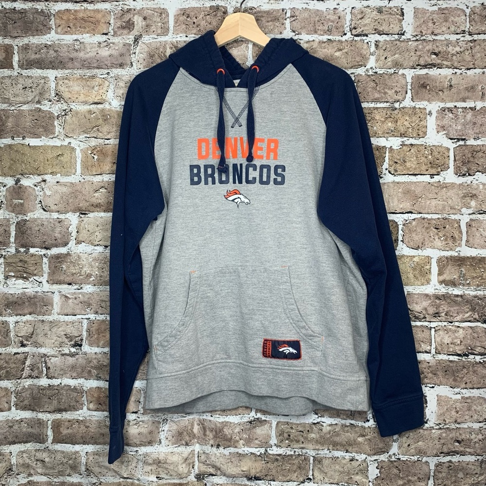 NFL Denver Broncos Mens Sweatshirt Large Gray